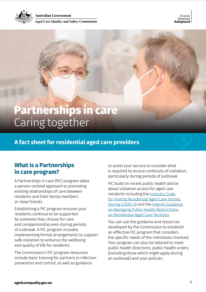 Partnerships in care – Provider fact sheet