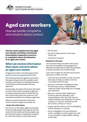 Aged care workers how we handle complaints thumbnail