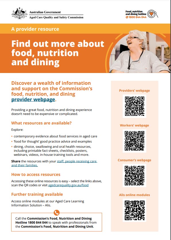 Food, nutrition & dining - find out more