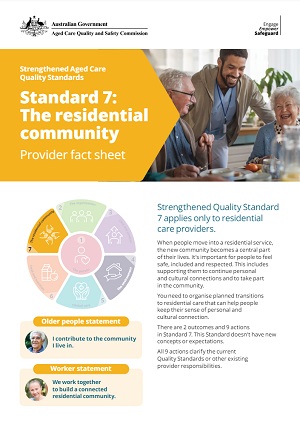 Standard 7: The residential community | Aged Care Quality and Safety ...